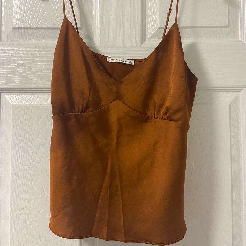 Abercrombie bronze satin cami